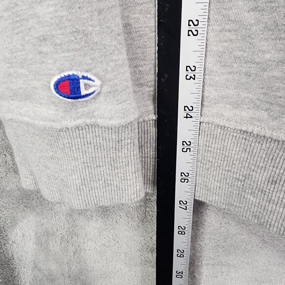 Mens Heather Grey Champion Sweatshirt Crewneck Long Sleeve Size L - Picture 7 of 8